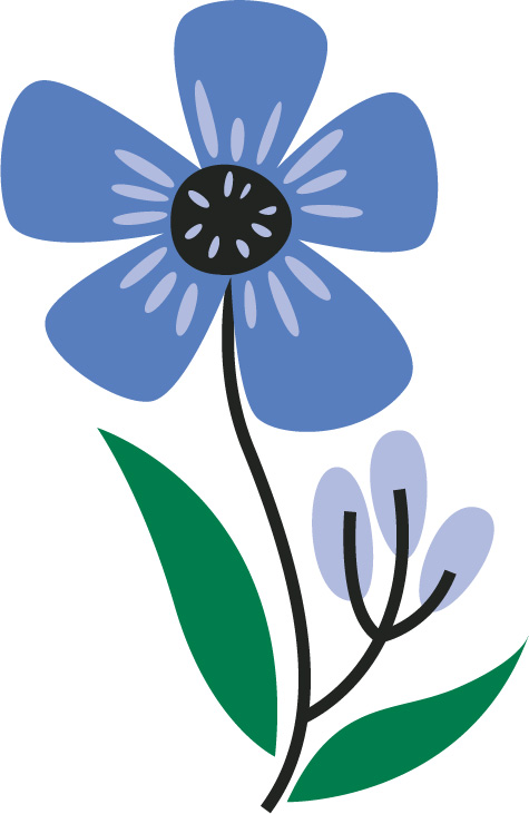 dark blue flower